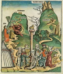 The Golden Calf, published in the Nuremberg Chronicle, 1493
